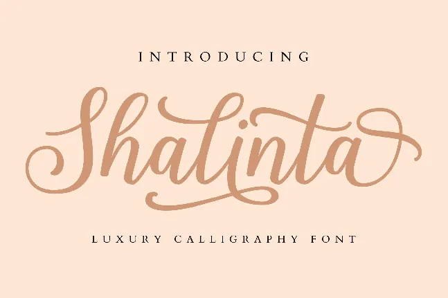 Shalinta Luxury Calligraphy font