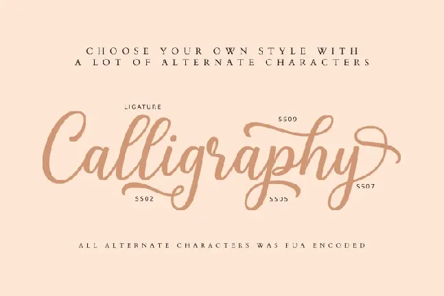 Shalinta Luxury Calligraphy font