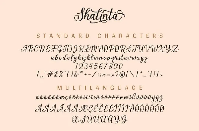 Shalinta Luxury Calligraphy font