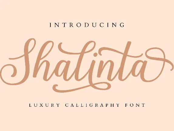 Shalinta Luxury Calligraphy font