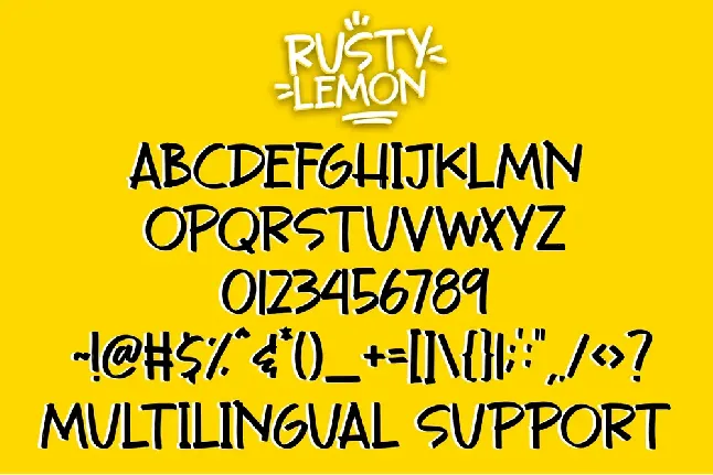 Rusty Lemon font