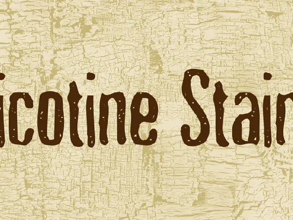 Nicotine Stains font