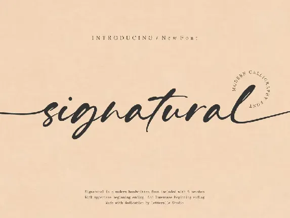 Signatural Typeface font