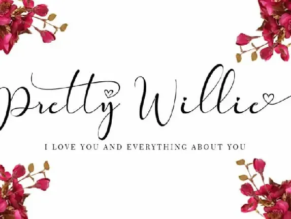 Pretty Willie Calligraphy font