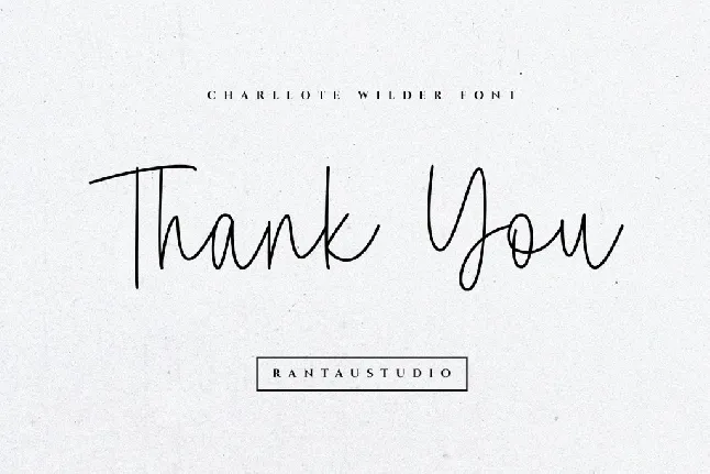 Charlotte Wilder font