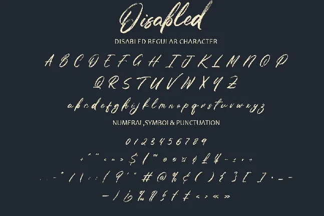 Disabled font