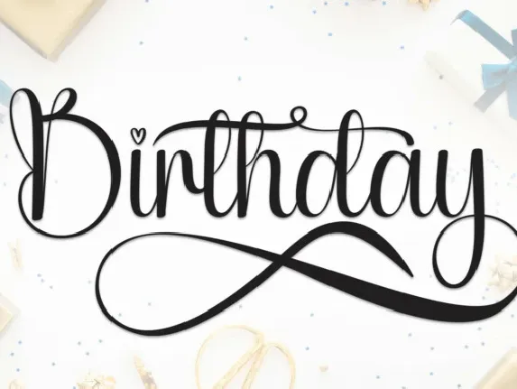 Birthday Calligraphy font