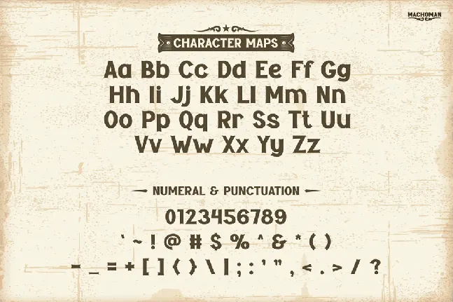 MACHOMAN font