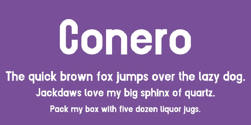 Conero font