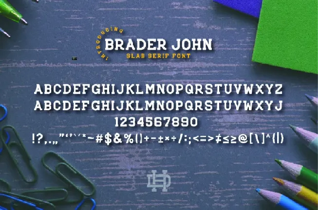 Braderjohn Slab Serif font