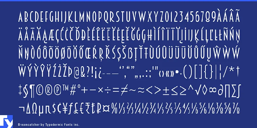 Breamcatcher font