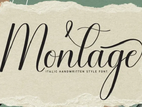 Montage Script font