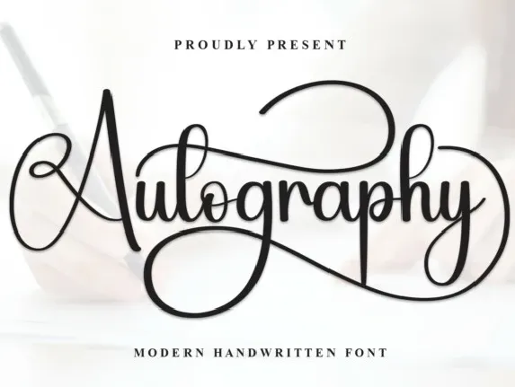 Autography Script font