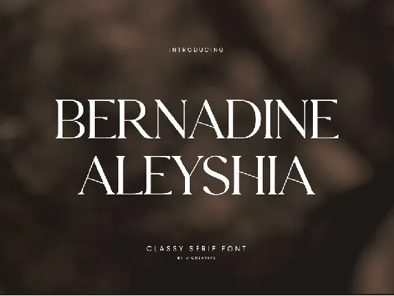 Bernadine Aleyshia font