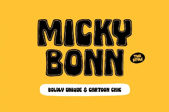 Micky Bonn Inline font