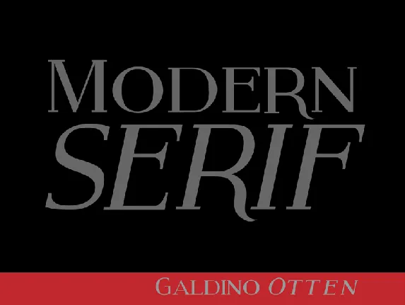 Modern Serif font