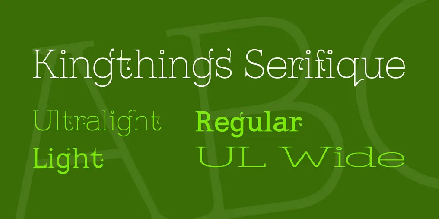 Kingthings Serifique font