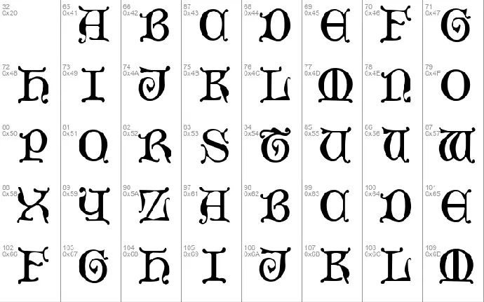 Mediaeval Caps font