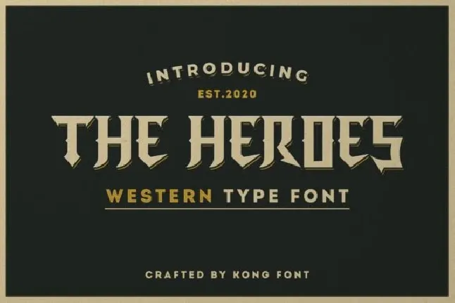 Heroes Display font