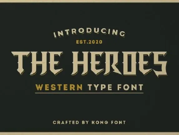 Heroes Display font