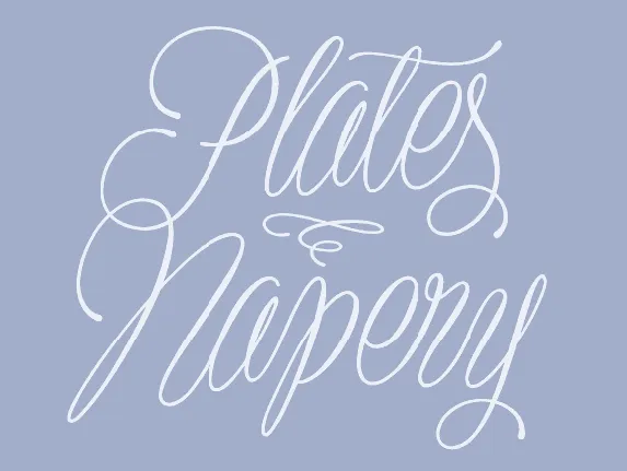 Plates Napery font