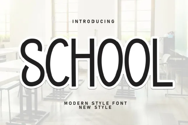 School Display font