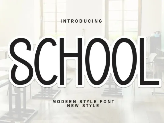 School Display font