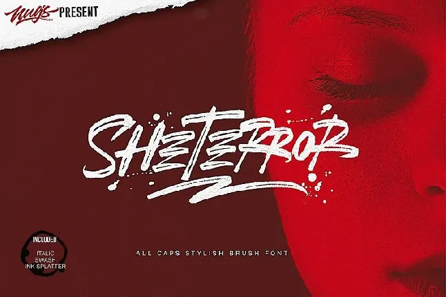 SheTerror Brush font