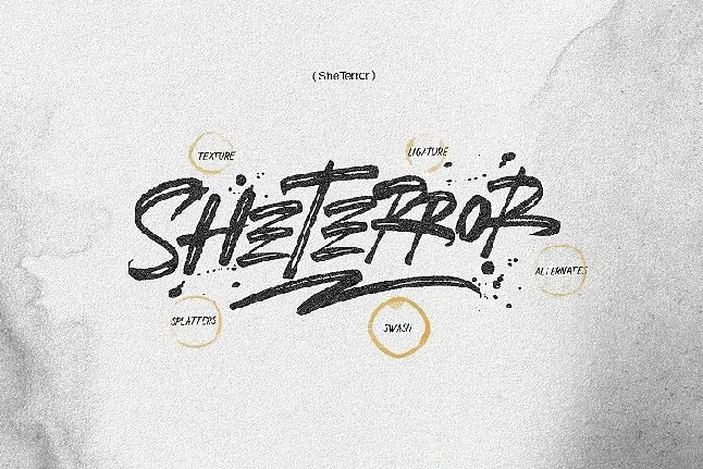 SheTerror Brush font