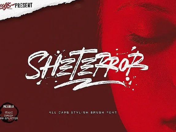 SheTerror Brush font