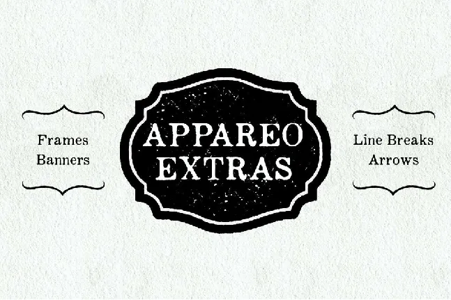 Appareo Extras font