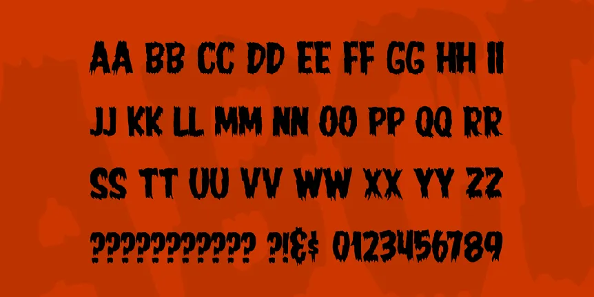 JMH HORROR font