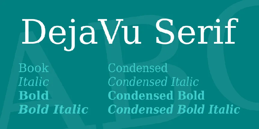 DejaVu Serif font