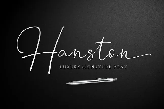 Hanston Signature font