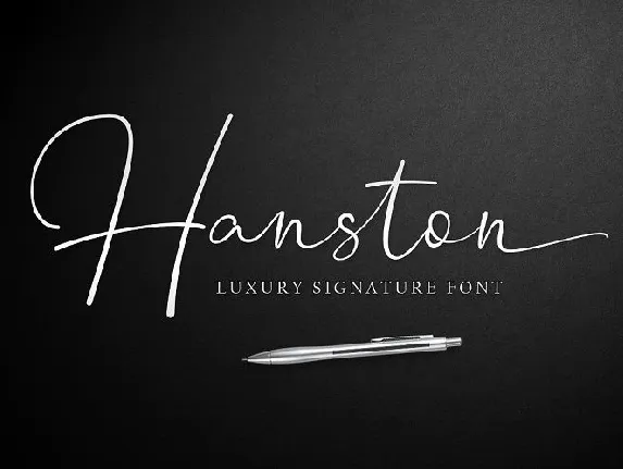 Hanston Signature font