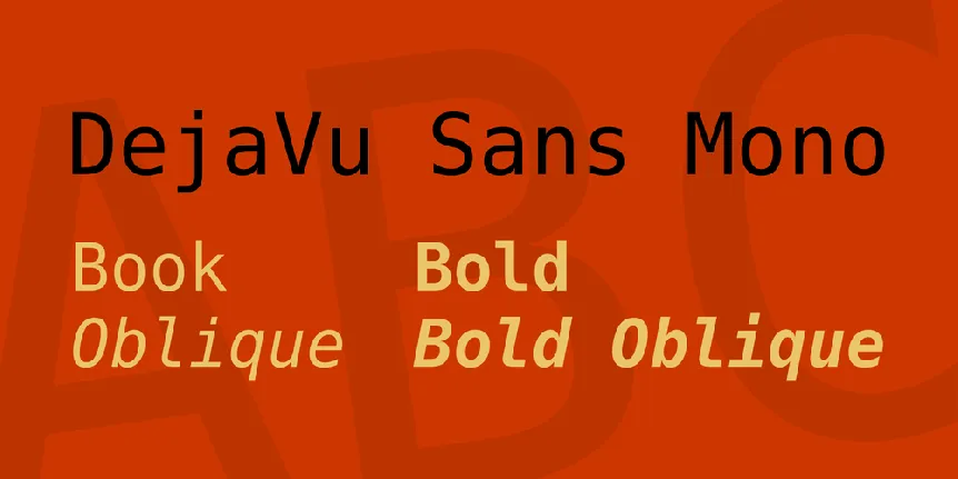 DejaVu Sans Mono font