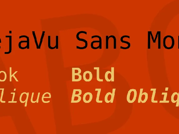 DejaVu Sans Mono font