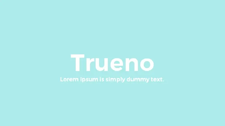 Trueno Sans Family font