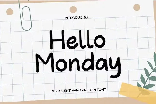 Hello Monday font