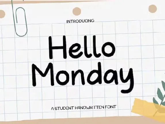 Hello Monday font