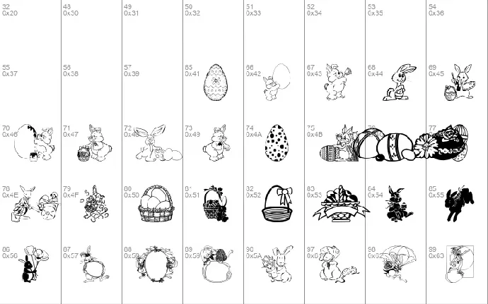 Easter art font