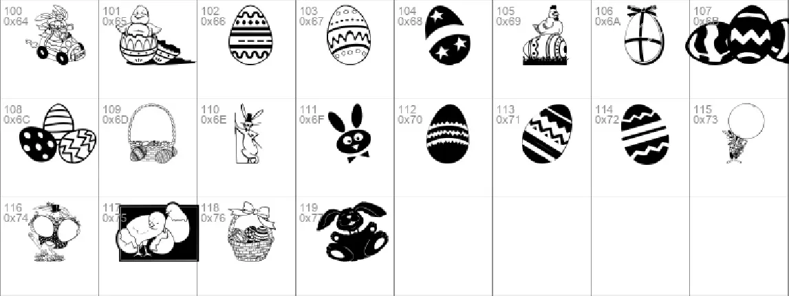 Easter art font