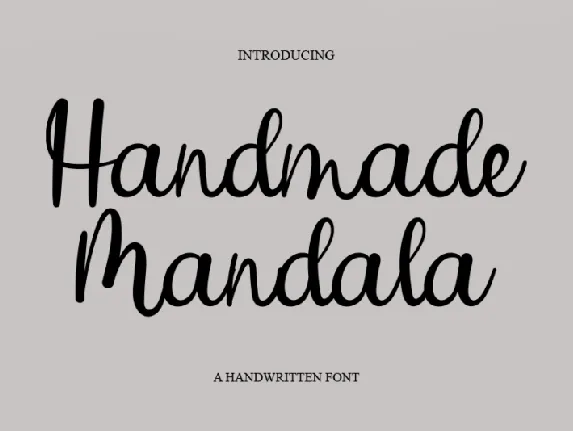 Handmade Mandala Script Typeface font