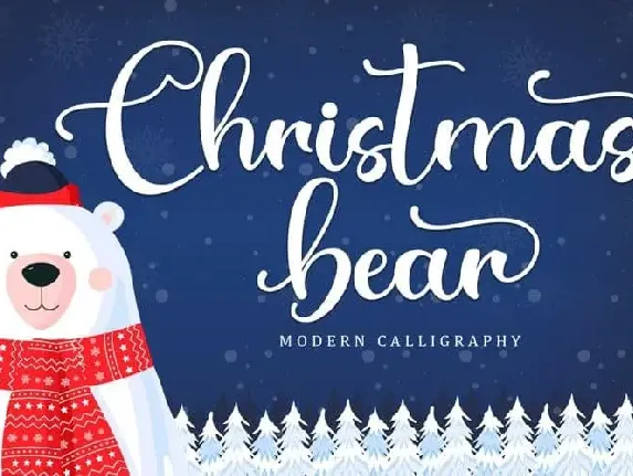 Christmas Bear Calligraphy font