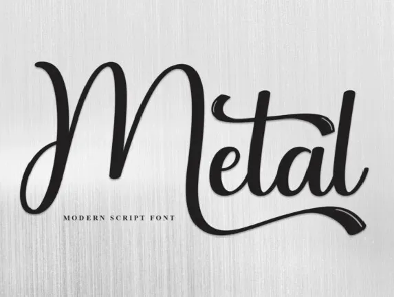 Metal Calligraphy font