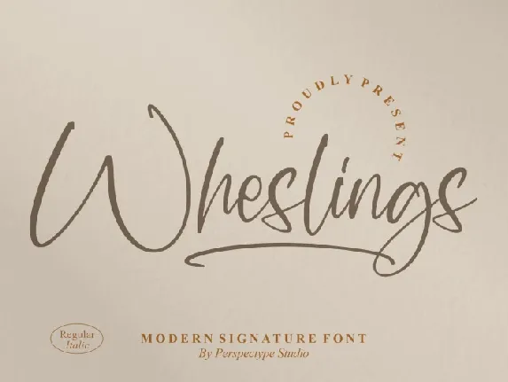 Wheslings font