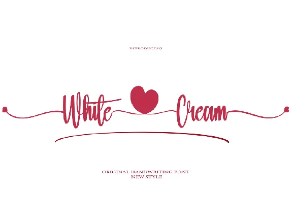 White Cream font