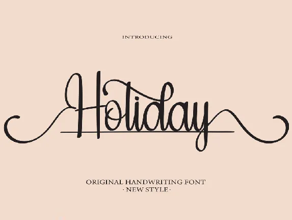 Holiday font