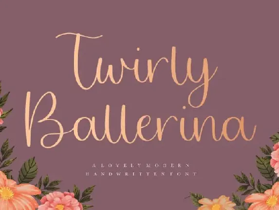 Twirly Ballerina Handwritten font