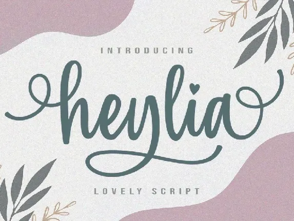 Heylia Lovely Script font